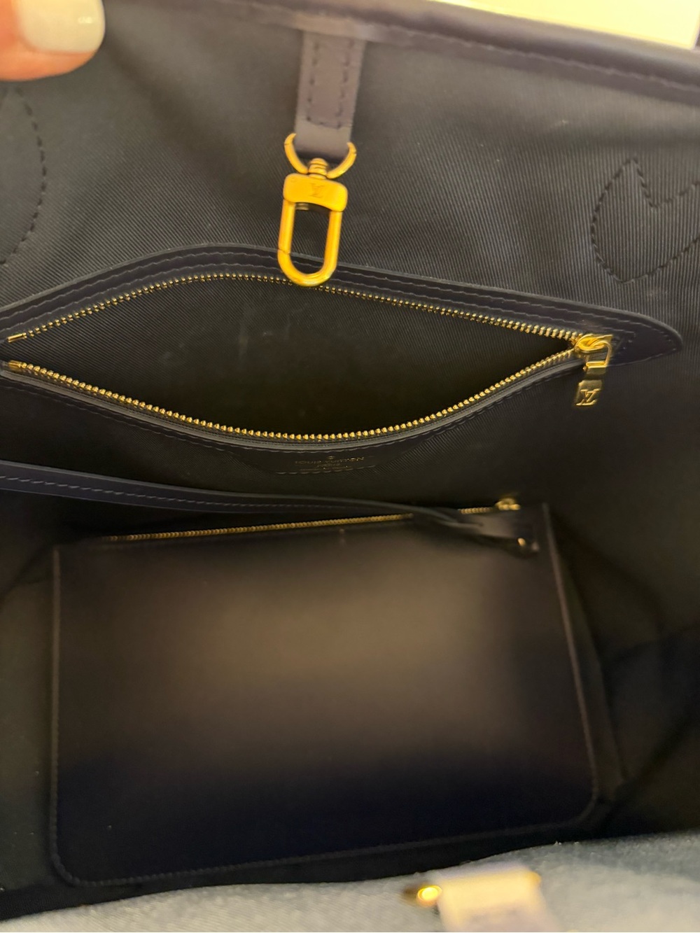 Louis Vuitton Monogram Denim Tote - Blue and Cream - Picture 2 of 7
